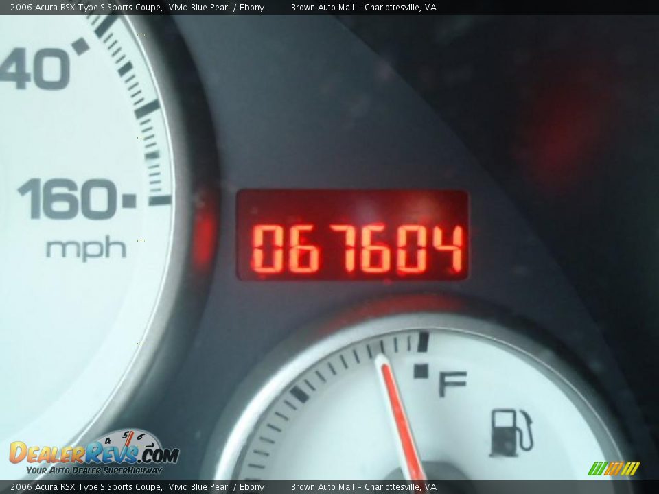 2006 Acura RSX Type S Sports Coupe Vivid Blue Pearl / Ebony Photo #13
