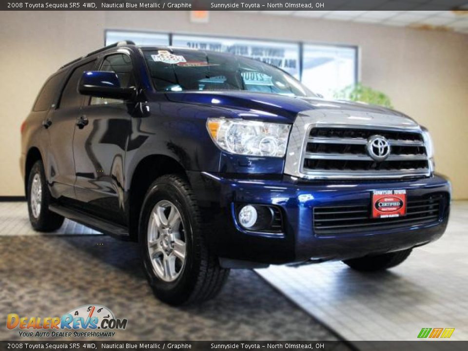 2008 Toyota Sequoia SR5 4WD Nautical Blue Metallic / Graphite Photo #4