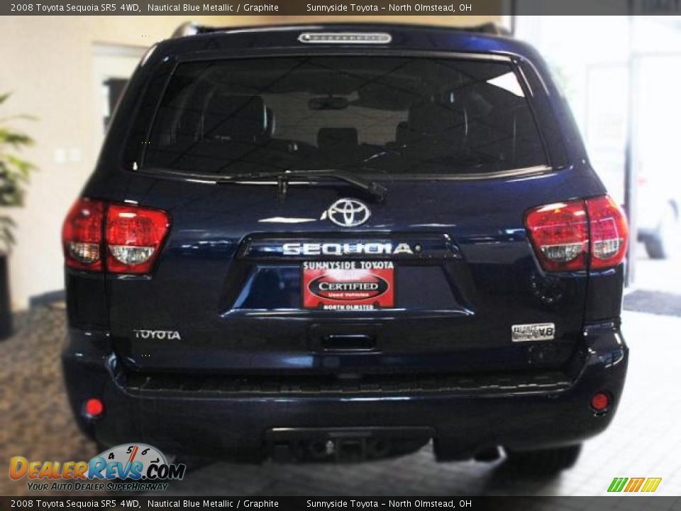 2008 Toyota Sequoia SR5 4WD Nautical Blue Metallic / Graphite Photo #8