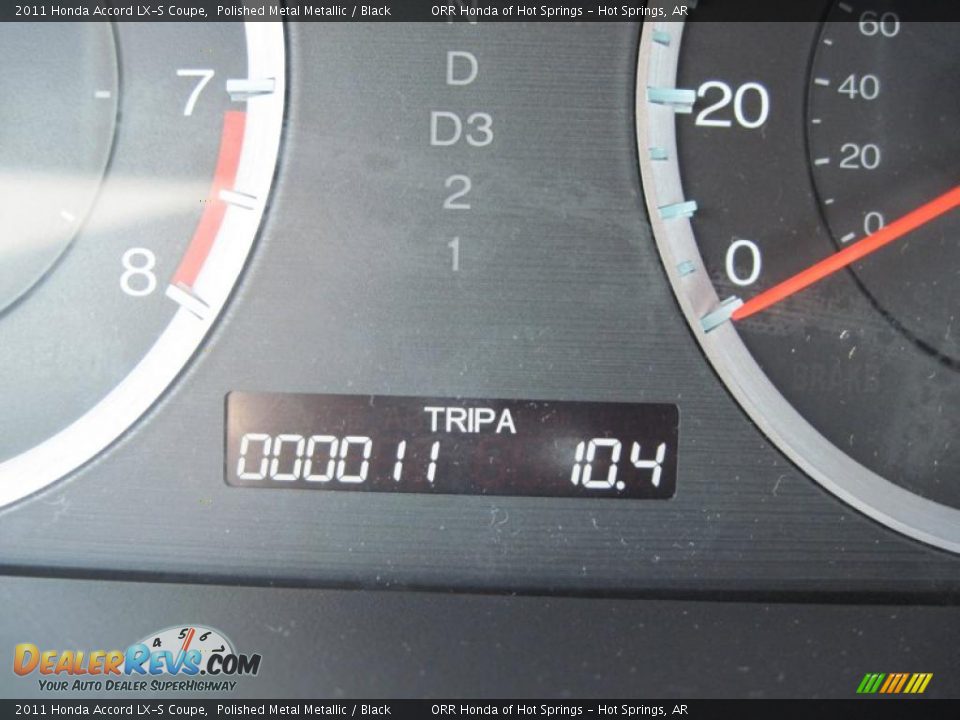 2011 Honda Accord LX-S Coupe Polished Metal Metallic / Black Photo #16