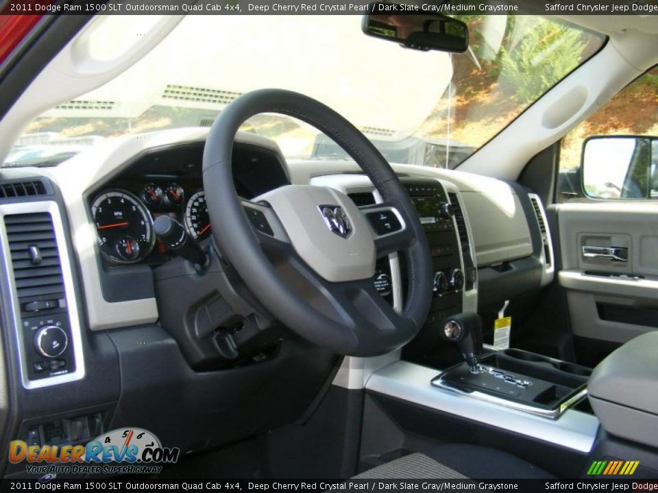 2011 Dodge Ram 1500 SLT Outdoorsman Quad Cab 4x4 Deep Cherry Red Crystal Pearl / Dark Slate Gray/Medium Graystone Photo #5