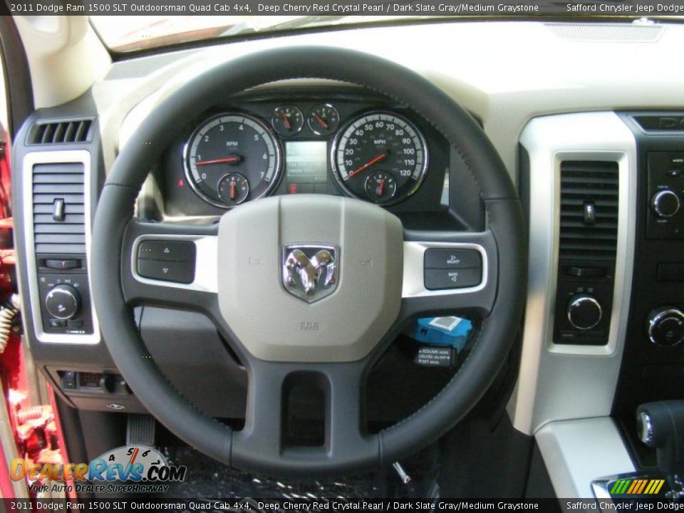 2011 Dodge Ram 1500 SLT Outdoorsman Quad Cab 4x4 Deep Cherry Red Crystal Pearl / Dark Slate Gray/Medium Graystone Photo #10