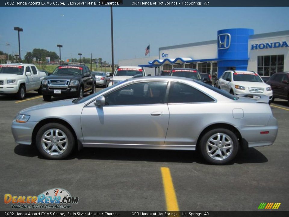 2002 Honda Accord EX V6 Coupe Satin Silver Metallic / Charcoal Photo #2