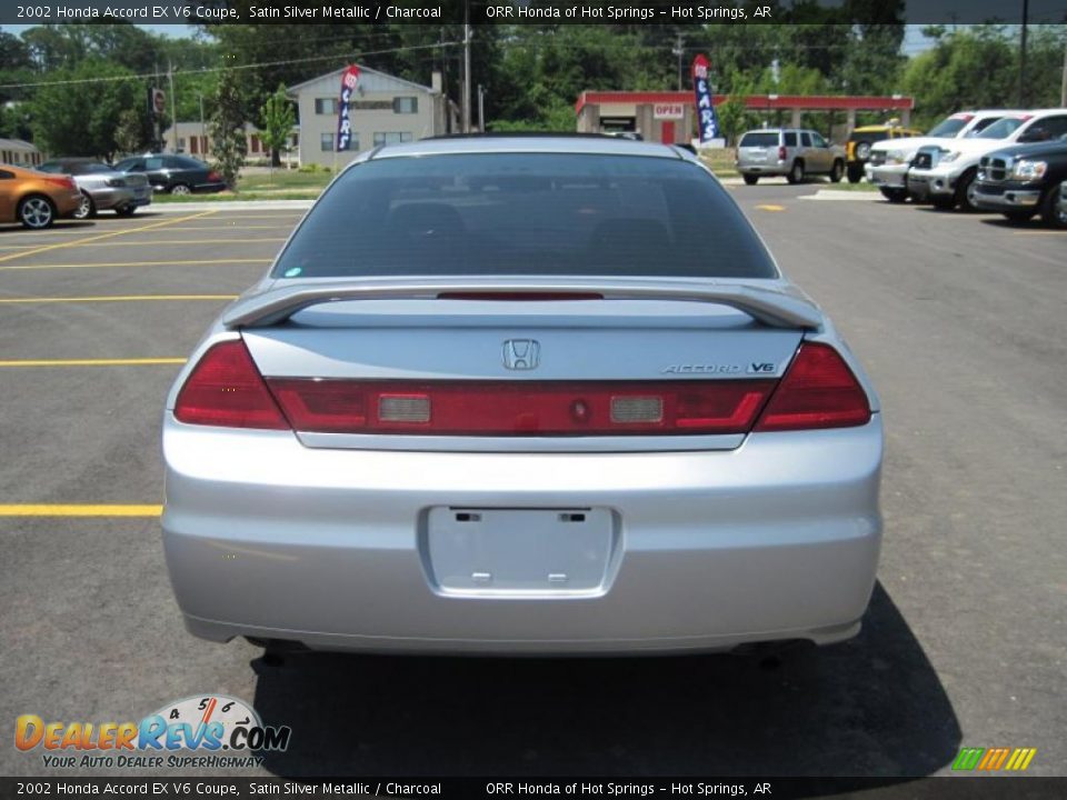 2002 Honda Accord EX V6 Coupe Satin Silver Metallic / Charcoal Photo #4