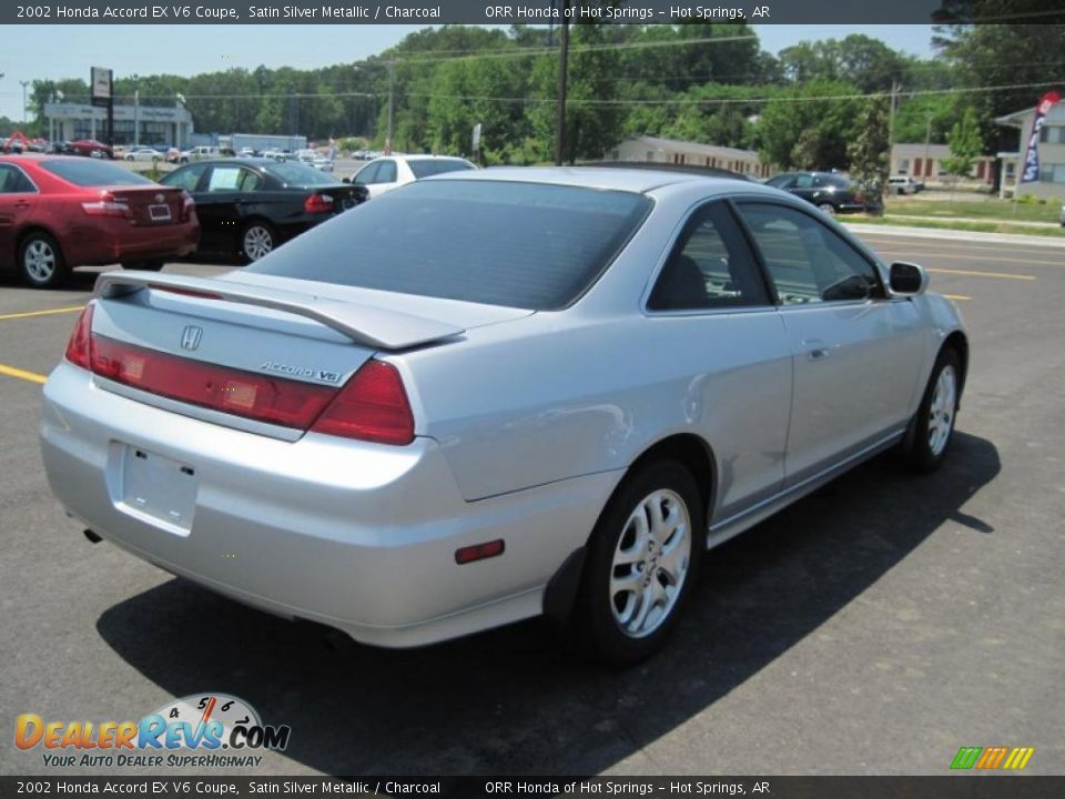 2002 Honda Accord EX V6 Coupe Satin Silver Metallic / Charcoal Photo #5