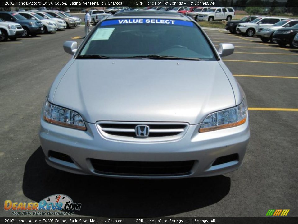 2002 Honda Accord EX V6 Coupe Satin Silver Metallic / Charcoal Photo #8
