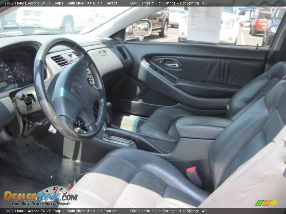2002 Honda Accord EX V6 Coupe Satin Silver Metallic / Charcoal Photo #10