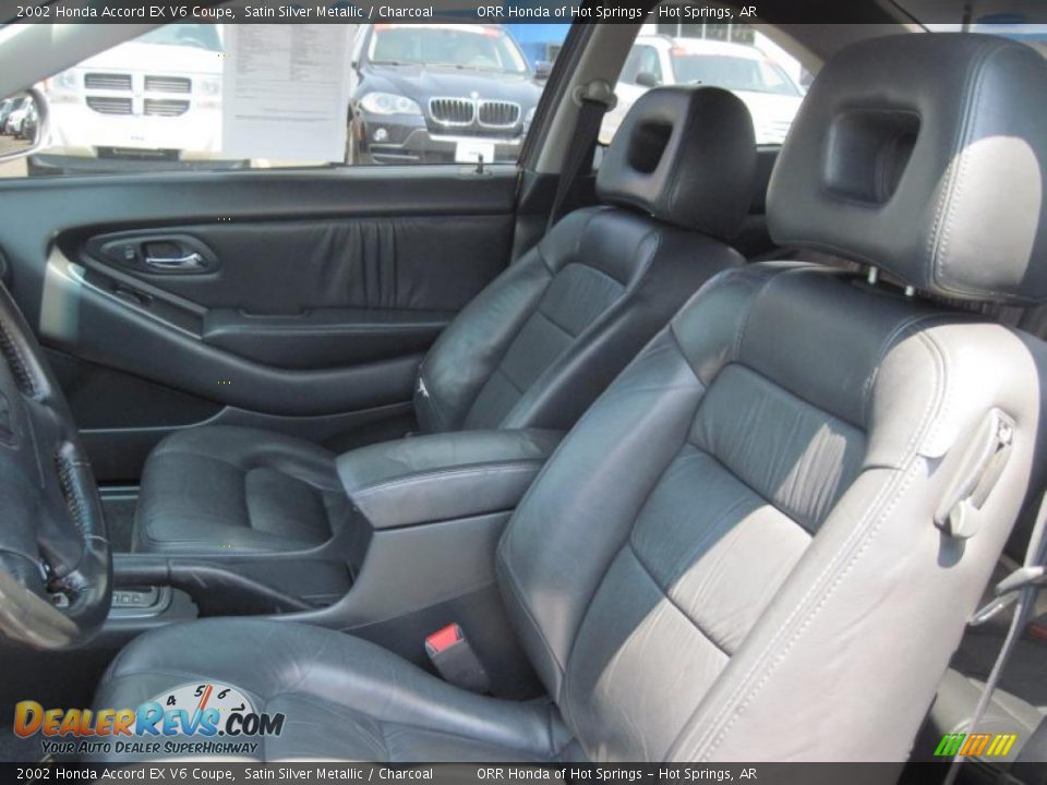 2002 Honda Accord EX V6 Coupe Satin Silver Metallic / Charcoal Photo #11