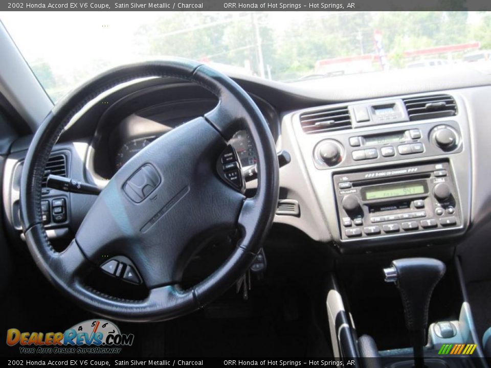 2002 Honda Accord EX V6 Coupe Satin Silver Metallic / Charcoal Photo #14