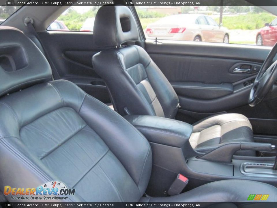 2002 Honda Accord EX V6 Coupe Satin Silver Metallic / Charcoal Photo #15