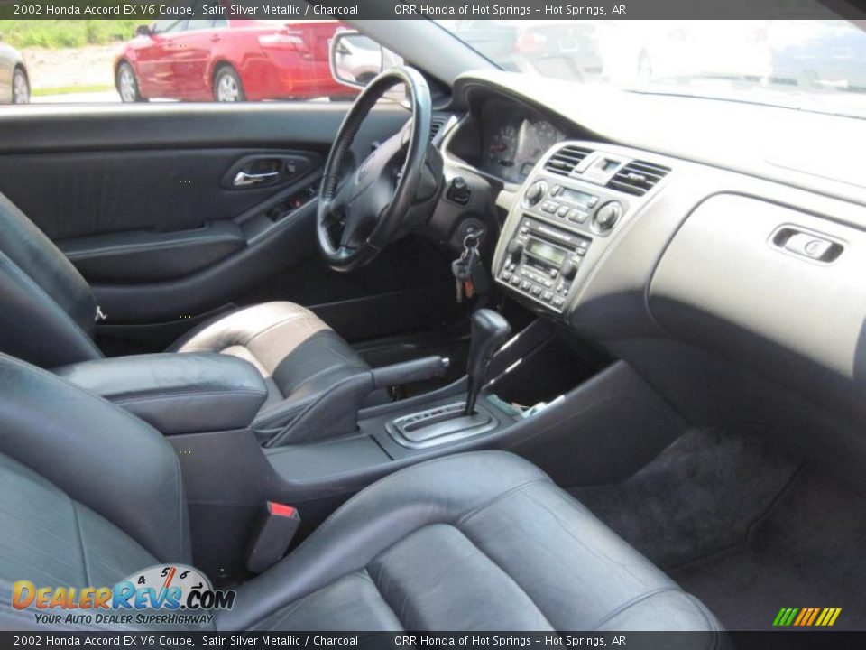 2002 Honda Accord EX V6 Coupe Satin Silver Metallic / Charcoal Photo #16