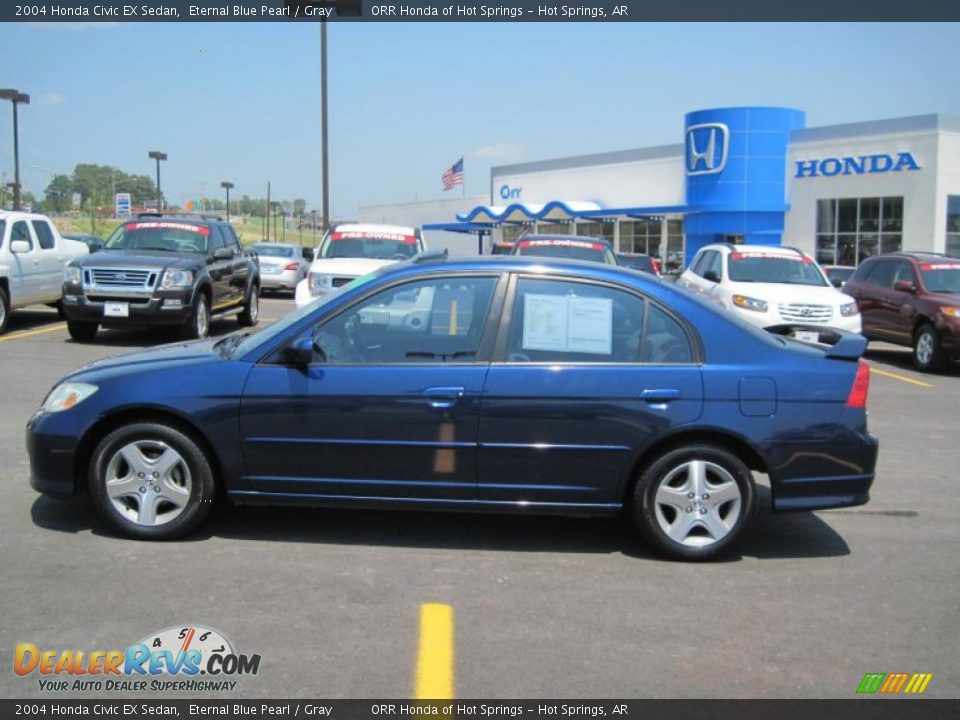 2004 Honda Civic EX Sedan Eternal Blue Pearl / Gray Photo #2