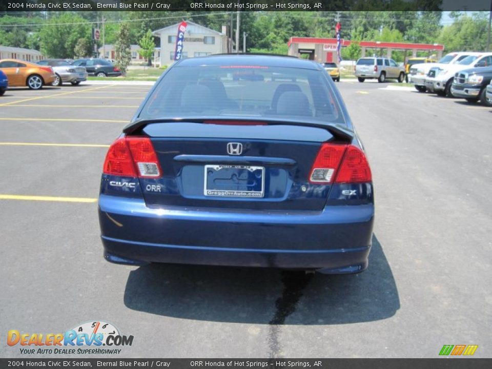 2004 Honda Civic EX Sedan Eternal Blue Pearl / Gray Photo #4