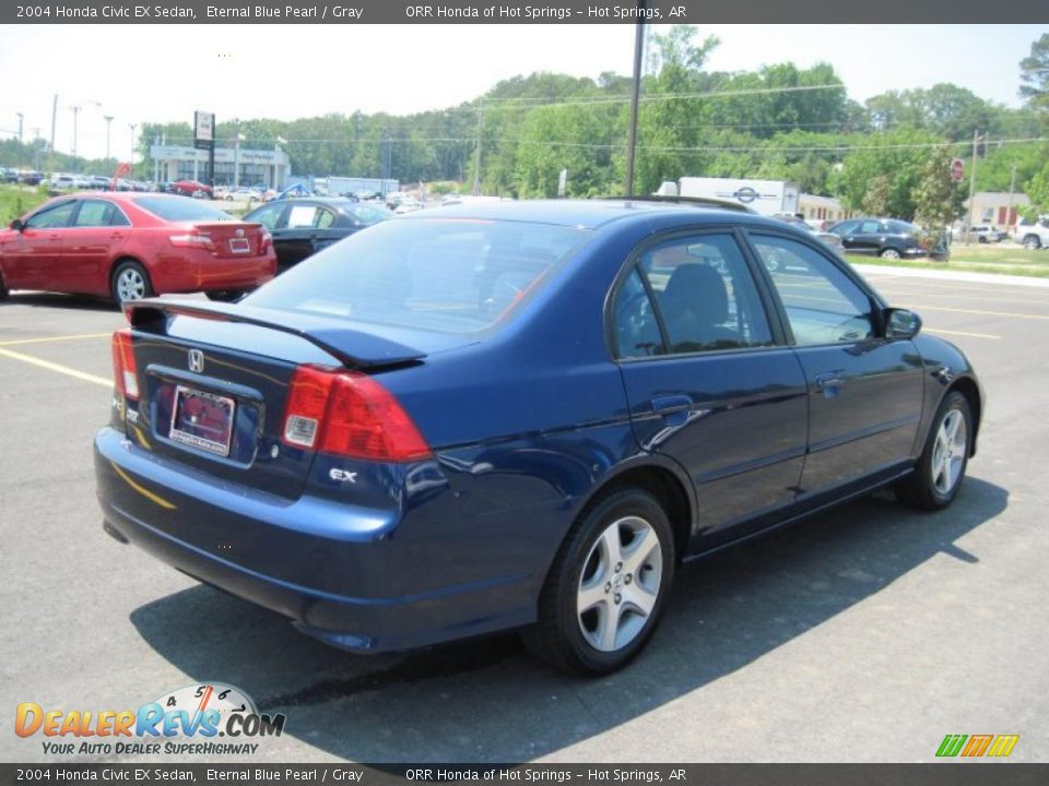 2004 Honda Civic EX Sedan Eternal Blue Pearl / Gray Photo #5