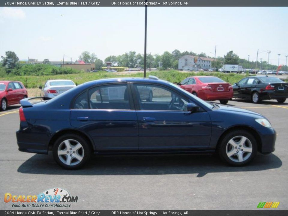 2004 Honda Civic EX Sedan Eternal Blue Pearl / Gray Photo #6