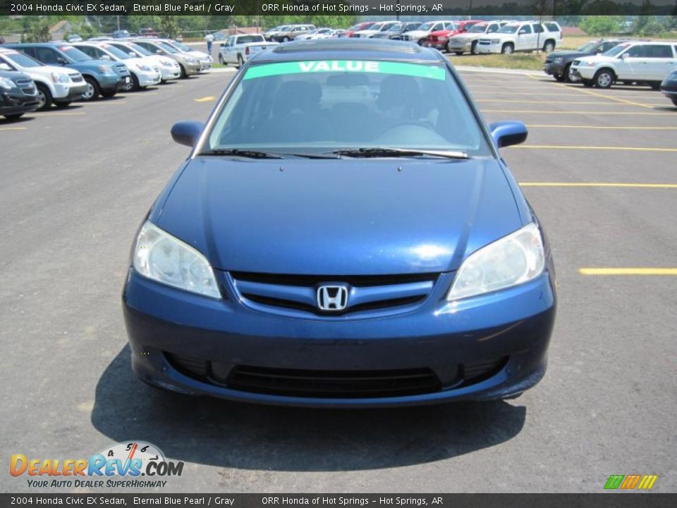 2004 Honda Civic EX Sedan Eternal Blue Pearl / Gray Photo #8