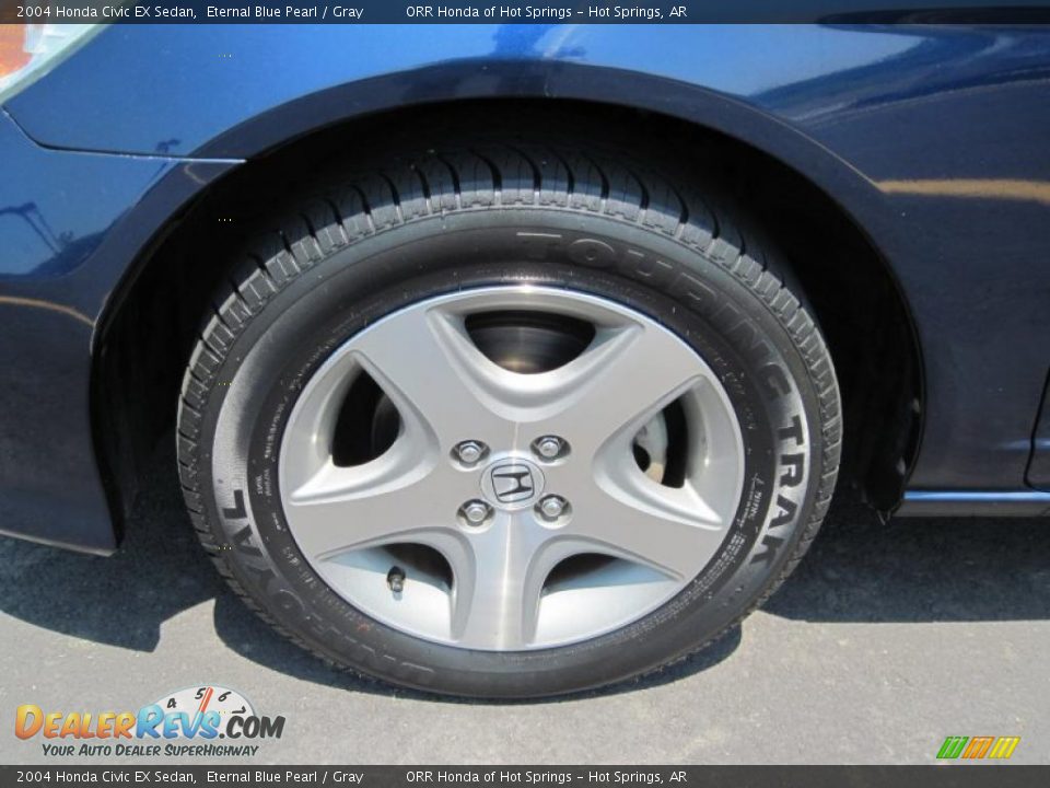 2004 Honda Civic EX Sedan Eternal Blue Pearl / Gray Photo #9