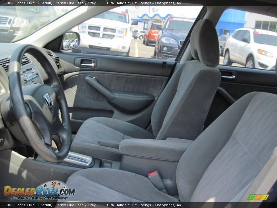 2004 Honda Civic EX Sedan Eternal Blue Pearl / Gray Photo #10