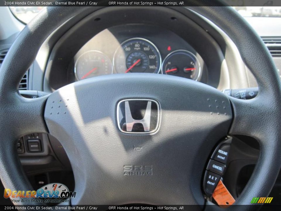 2004 Honda Civic EX Sedan Eternal Blue Pearl / Gray Photo #19