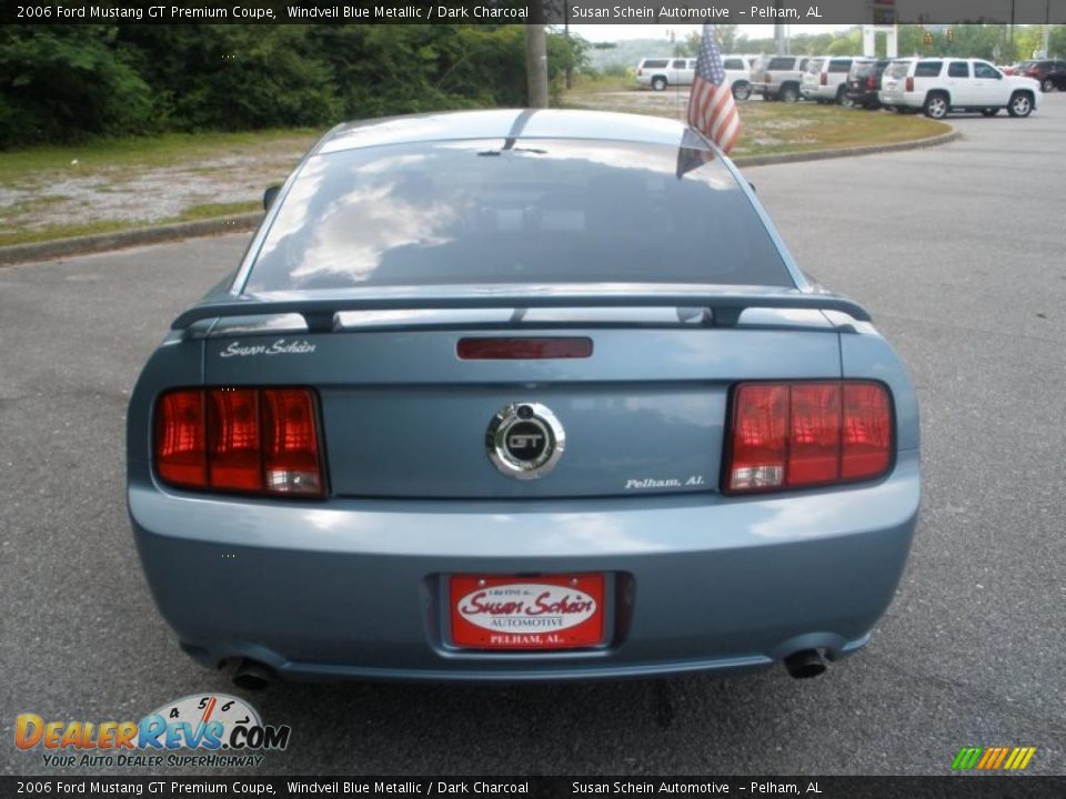 2006 Ford Mustang GT Premium Coupe Windveil Blue Metallic / Dark Charcoal Photo #4