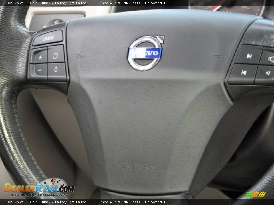 2005 Volvo S40 2.4i Black / Taupe/Light Taupe Photo #22