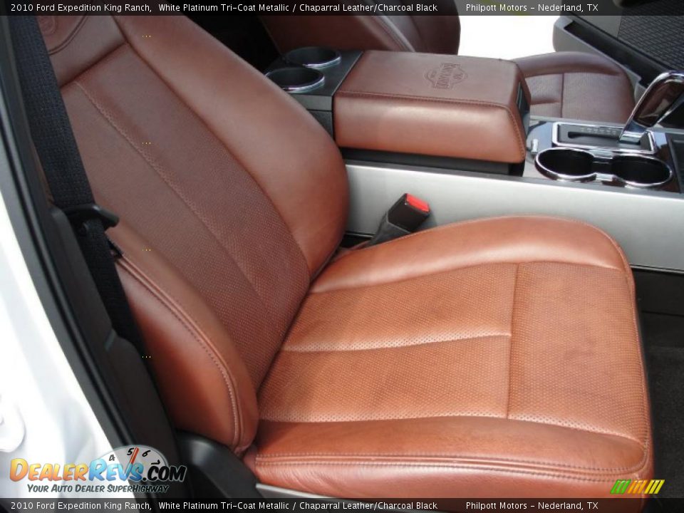 Chaparral Leather/Charcoal Black Interior - 2010 Ford Expedition King Ranch Photo #31