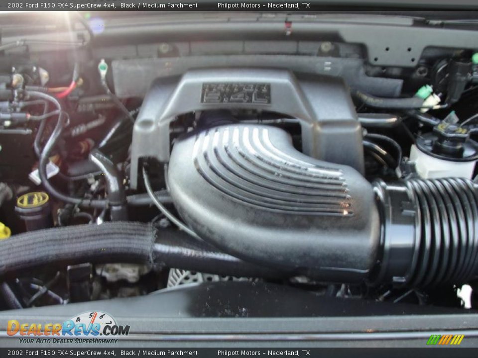 2002 Ford F150 FX4 SuperCrew 4x4 Black / Medium Parchment Photo #24