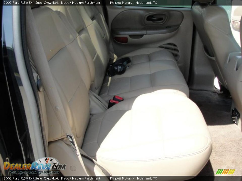 2002 Ford F150 FX4 SuperCrew 4x4 Black / Medium Parchment Photo #29