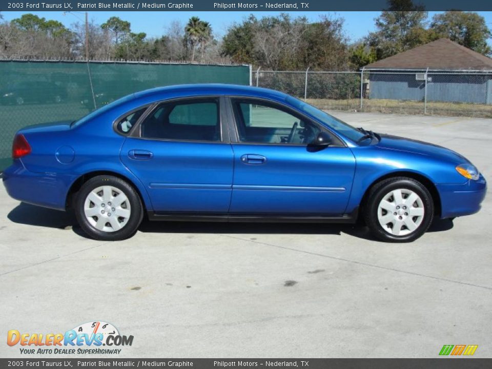 Patriot Blue Metallic 2003 Ford Taurus LX Photo #2