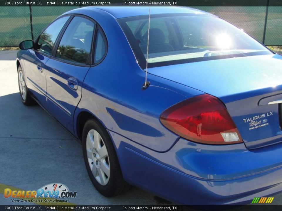 2003 Ford Taurus LX Patriot Blue Metallic / Medium Graphite Photo #5