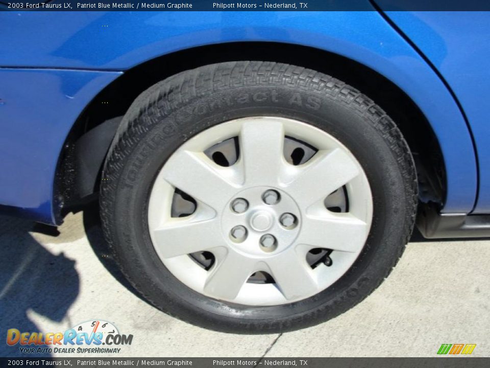 2003 Ford Taurus LX Patriot Blue Metallic / Medium Graphite Photo #14