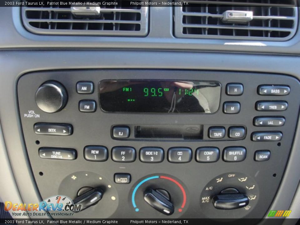 2003 Ford Taurus LX Patriot Blue Metallic / Medium Graphite Photo #36