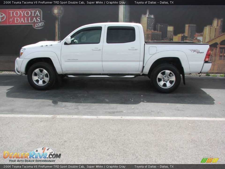 2006 Toyota Tacoma V6 PreRunner TRD Sport Double Cab Super White / Graphite Gray Photo #1