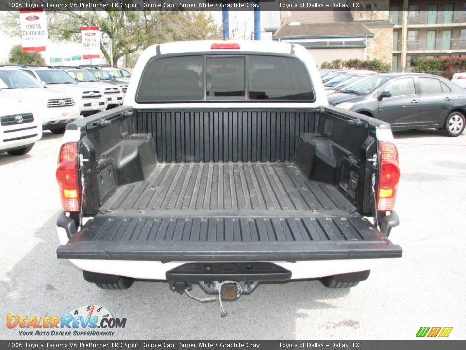 2006 Toyota Tacoma V6 PreRunner TRD Sport Double Cab Super White / Graphite Gray Photo #7