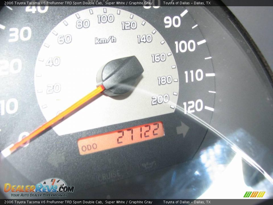 2006 Toyota Tacoma V6 PreRunner TRD Sport Double Cab Super White / Graphite Gray Photo #14