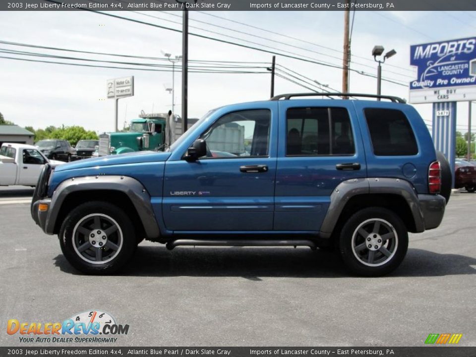 2003 Jeep Liberty Freedom Edition 4x4 Atlantic Blue Pearl / Dark Slate Gray Photo #4