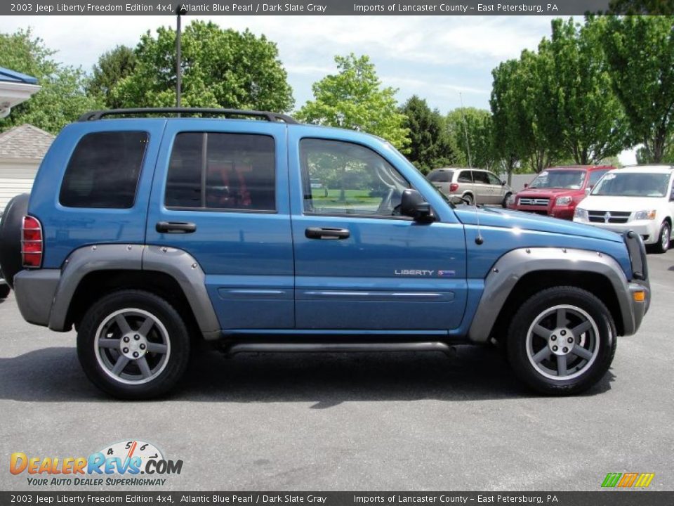 2003 Jeep Liberty Freedom Edition 4x4 Atlantic Blue Pearl / Dark Slate Gray Photo #8