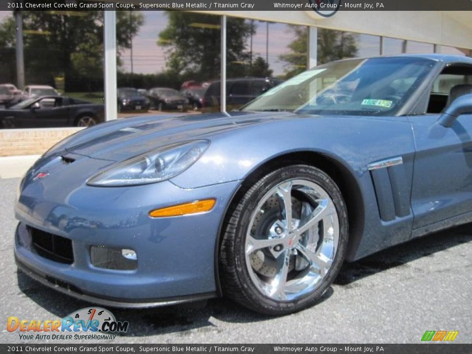 2011 Chevrolet Corvette Grand Sport Coupe Supersonic Blue Metallic / Titanium Gray Photo #3