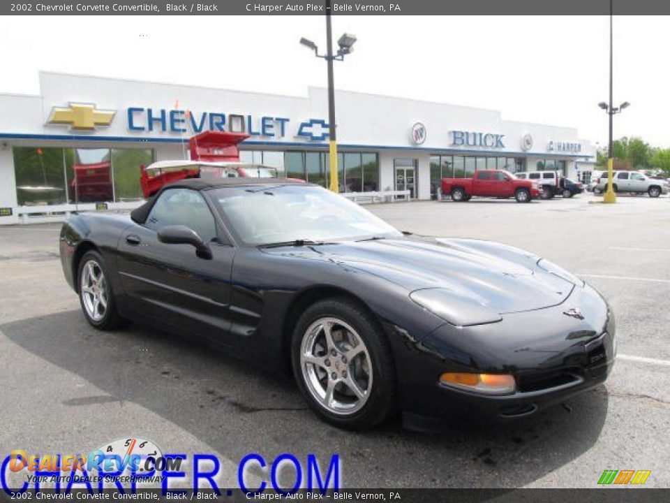 2002 Chevrolet Corvette Convertible Black / Black Photo #1