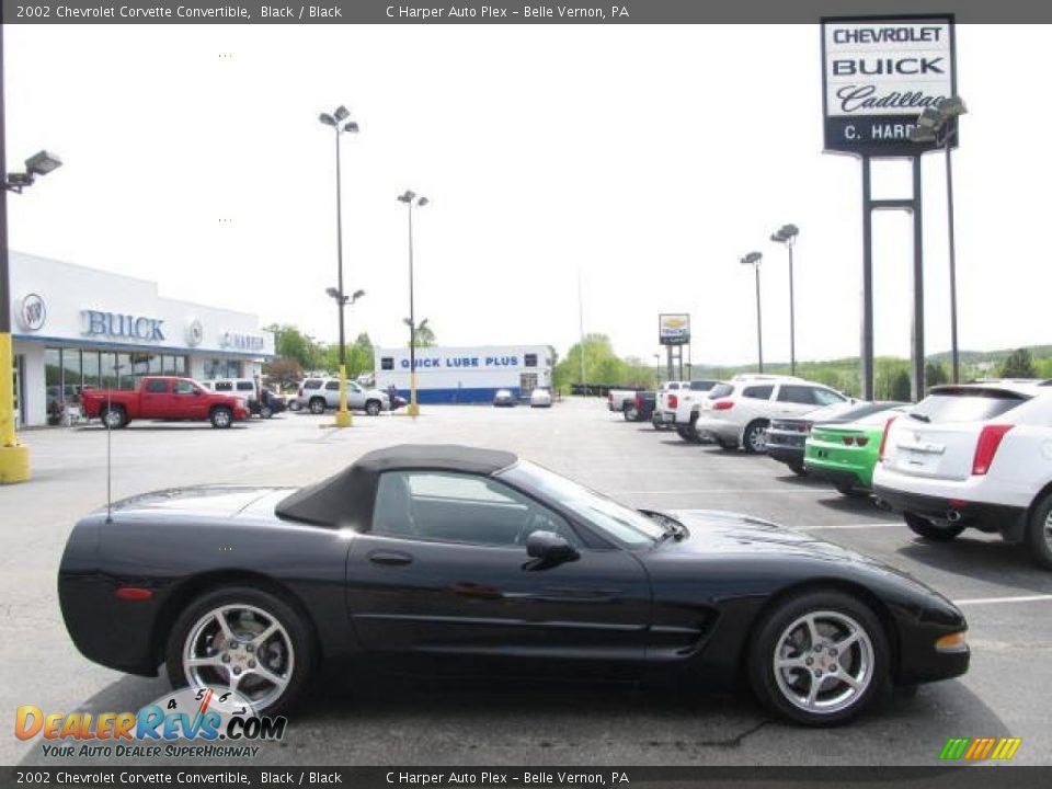 2002 Chevrolet Corvette Convertible Black / Black Photo #2