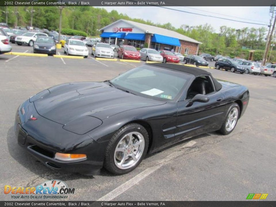 2002 Chevrolet Corvette Convertible Black / Black Photo #6