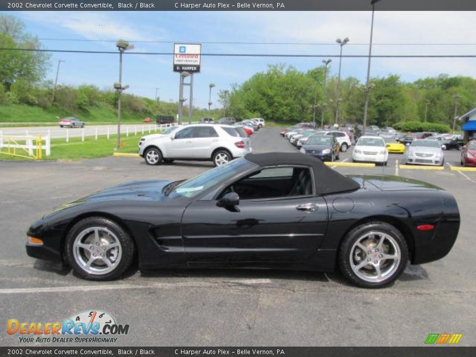 2002 Chevrolet Corvette Convertible Black / Black Photo #7