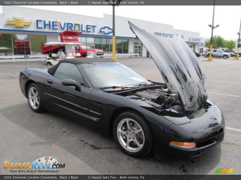 2002 Chevrolet Corvette Convertible Black / Black Photo #12