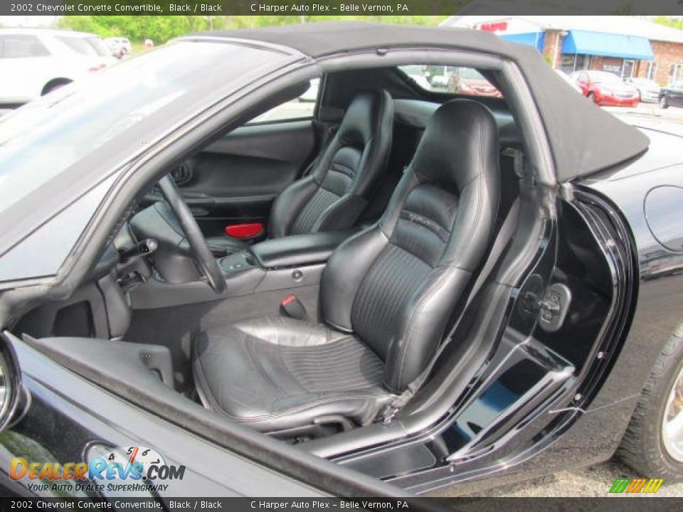 2002 Chevrolet Corvette Convertible Black / Black Photo #14