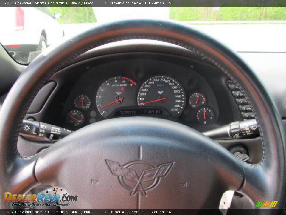 2002 Chevrolet Corvette Convertible Black / Black Photo #21