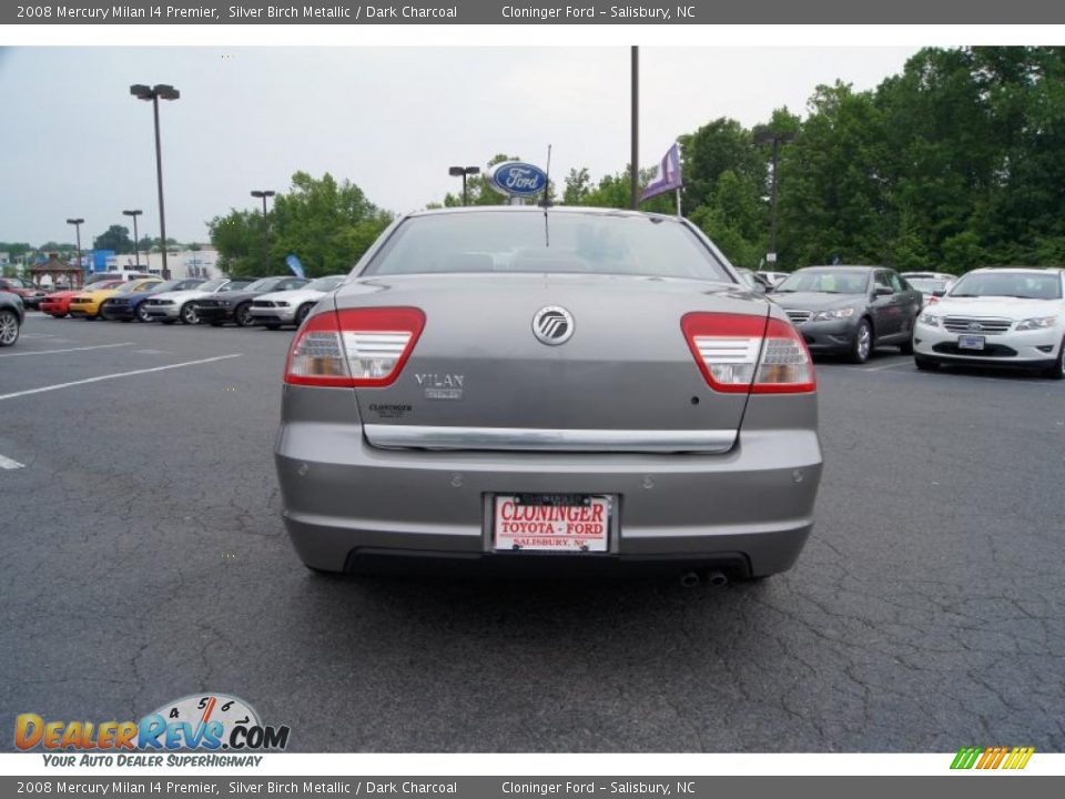 2008 Mercury Milan I4 Premier Silver Birch Metallic / Dark Charcoal Photo #4