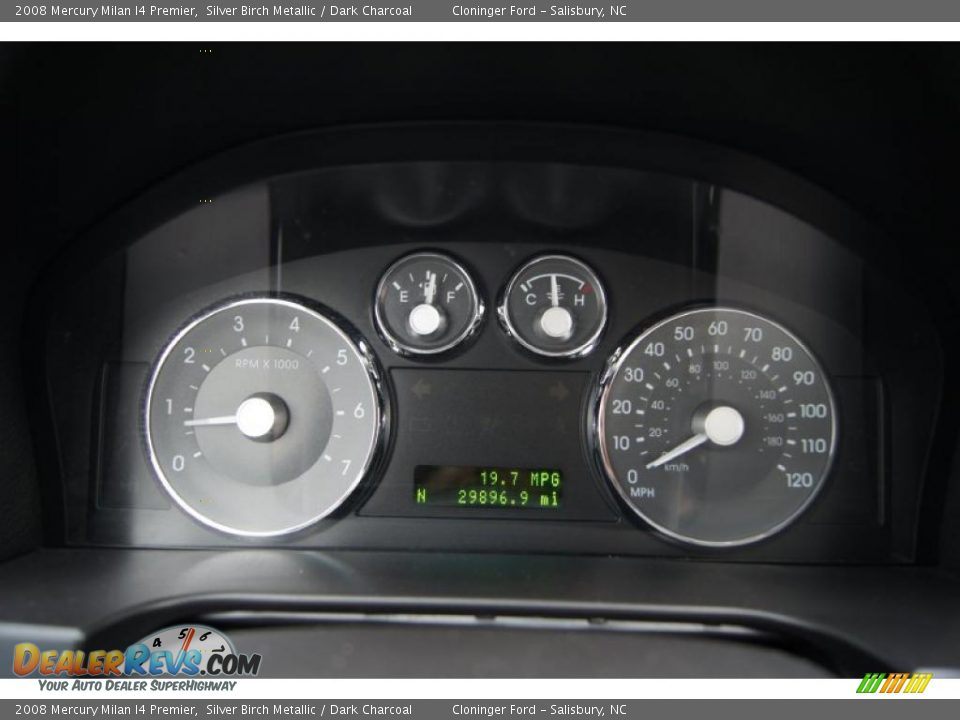 2008 Mercury Milan I4 Premier Silver Birch Metallic / Dark Charcoal Photo #25