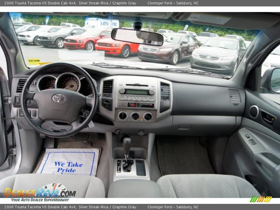 2006 Toyota Tacoma V6 Double Cab 4x4 Silver Streak Mica / Graphite Gray Photo #23