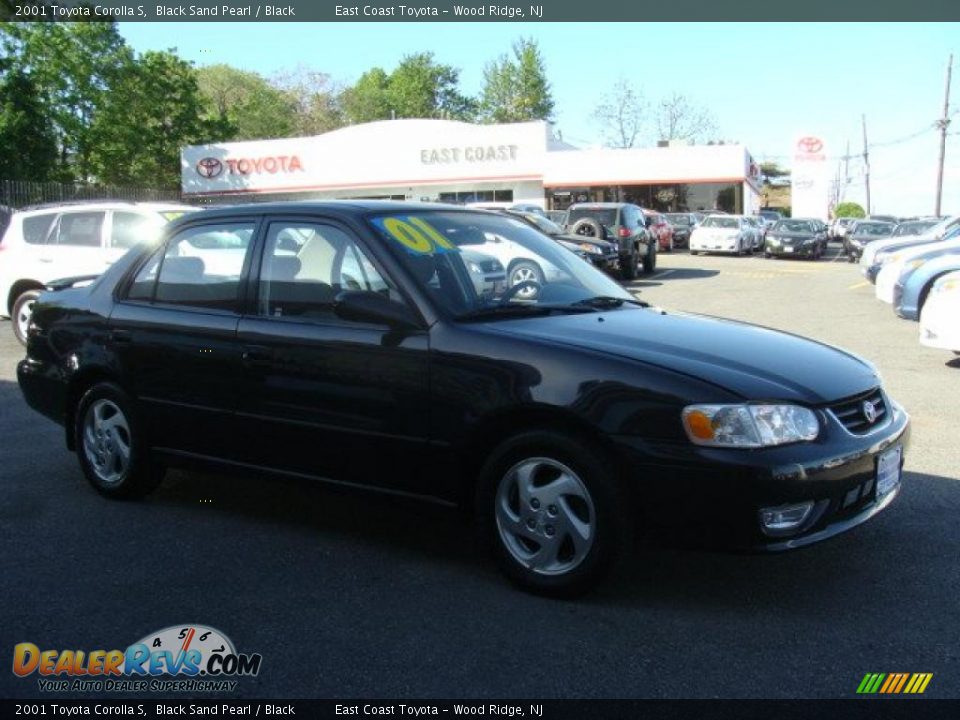 2001 Toyota Corolla S Black Sand Pearl / Black Photo #1