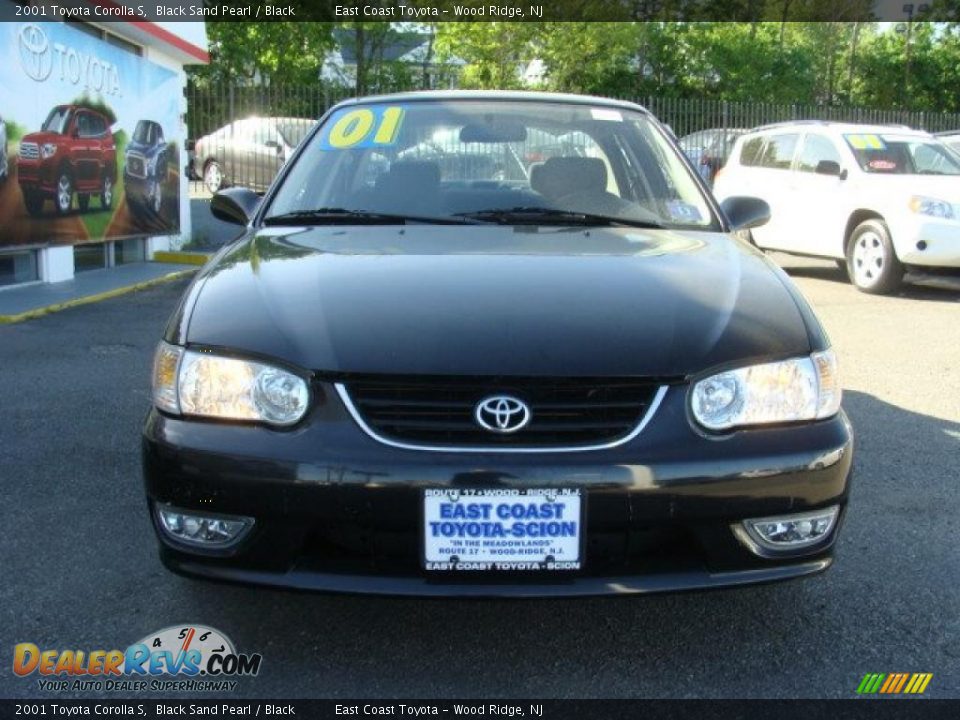 2001 Toyota Corolla S Black Sand Pearl / Black Photo #2